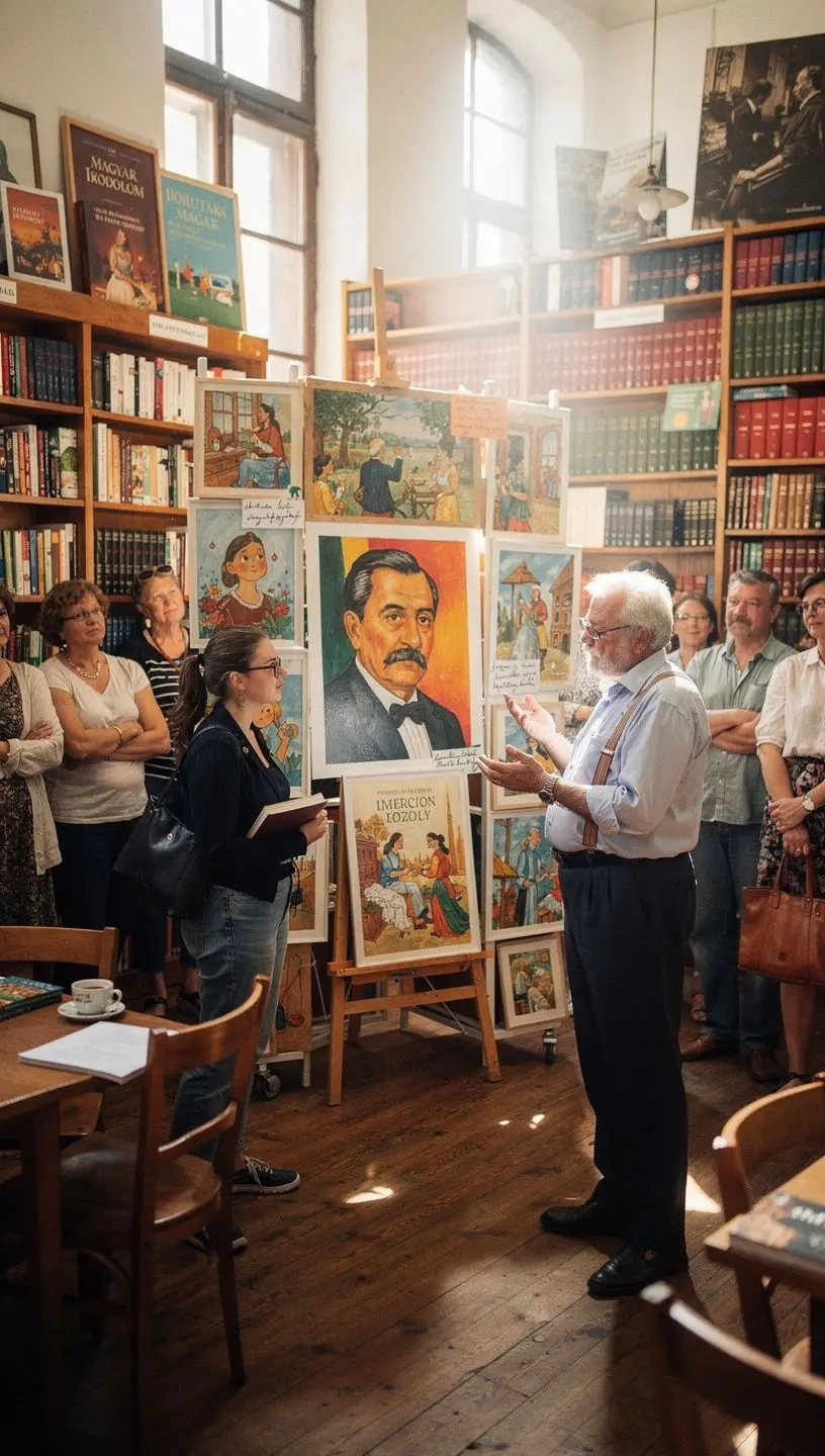 Irodalmi esemény, ahol a résztvevők egy új könyvről vitatkoznak